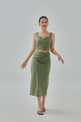 Hyera Twist Knot Pencil Skirt